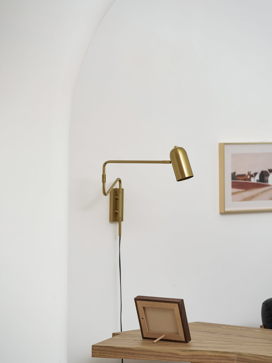 Justerbar Arm Plug In Vägglampa
