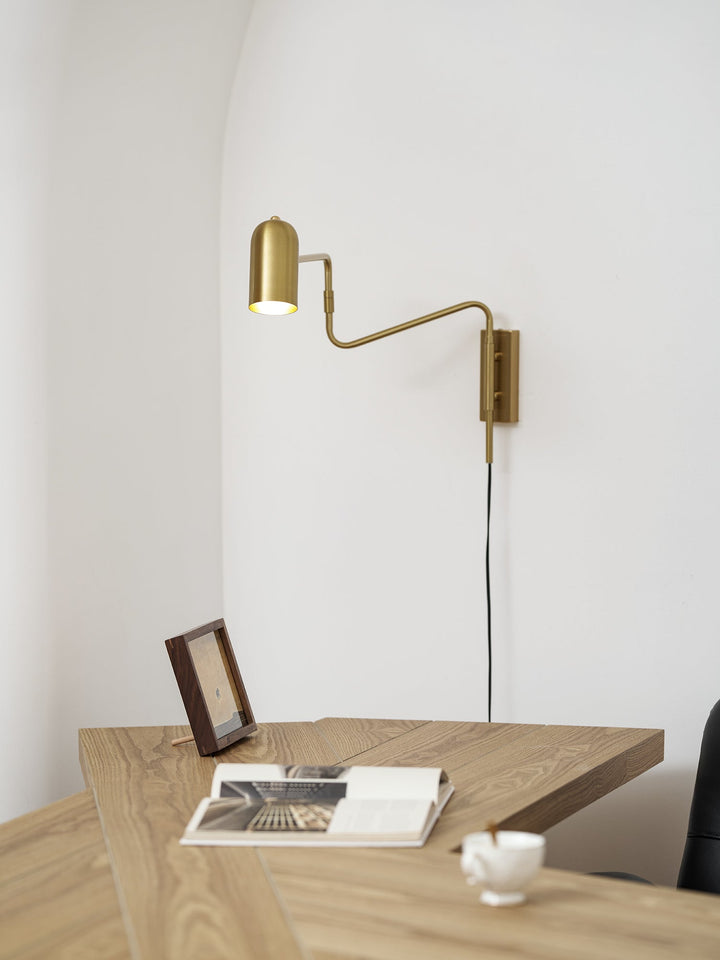 Justerbar Arm Plug In Vägglampa