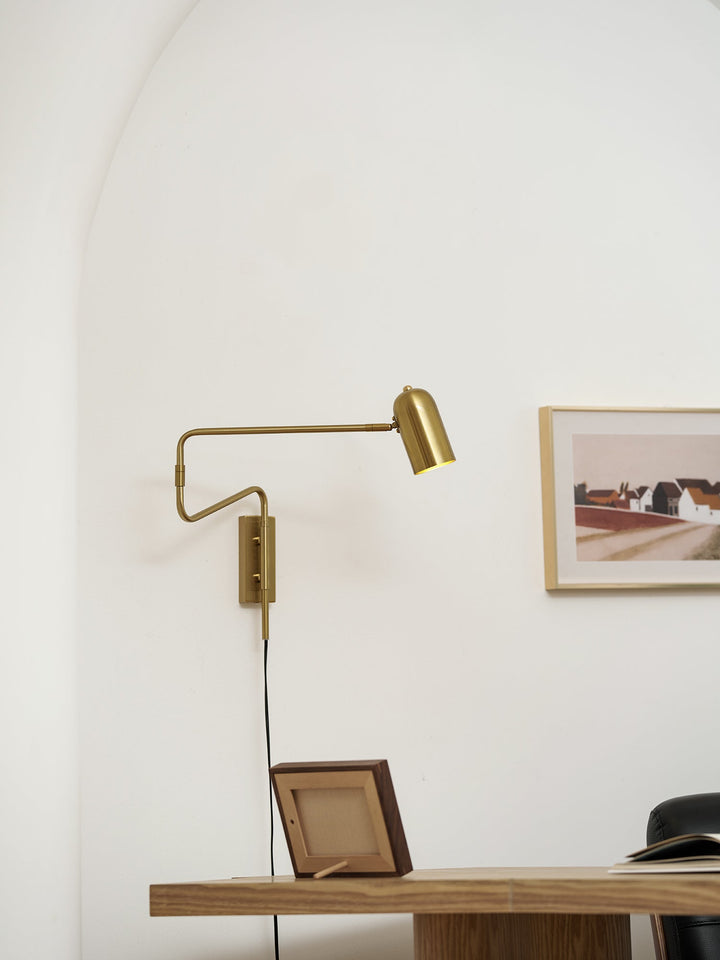 Justerbar Arm Plug In Vägglampa
