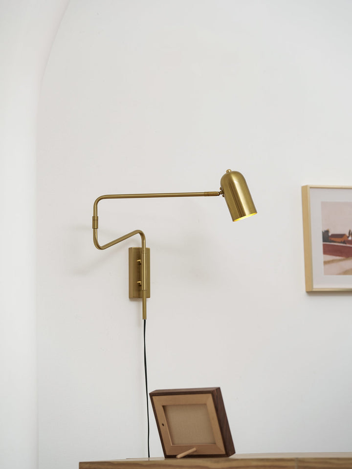 Justerbar Arm Plug In Vägglampa