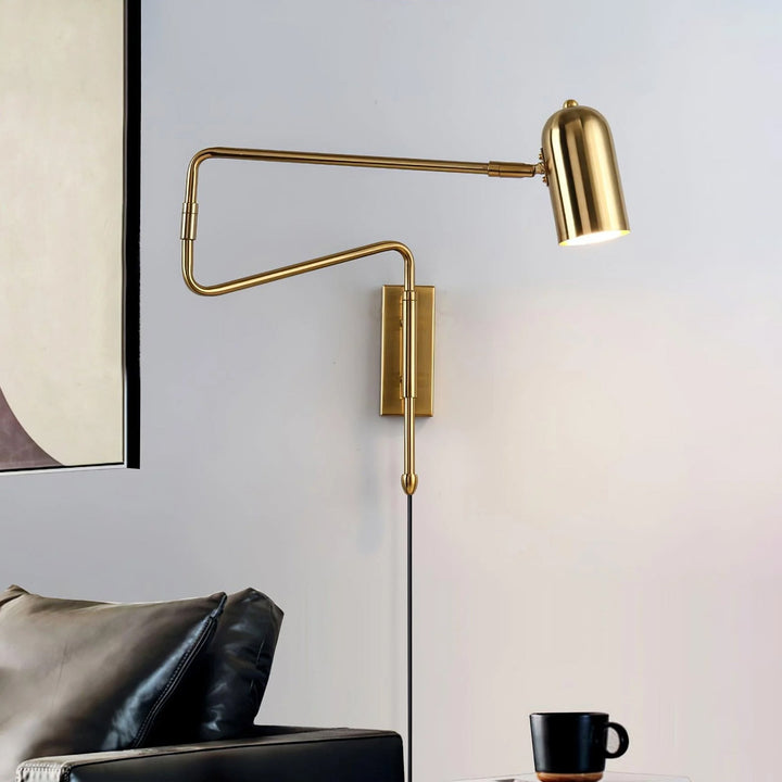 Justerbar Arm Plug In Vägglampa