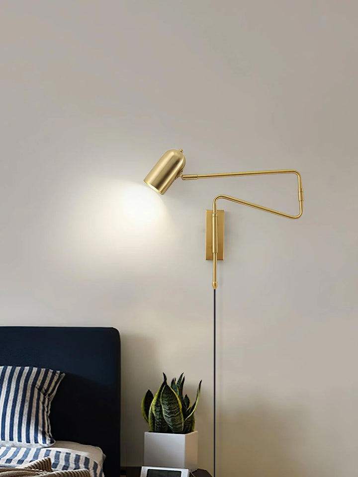 Justerbar Arm Plug In Vägglampa