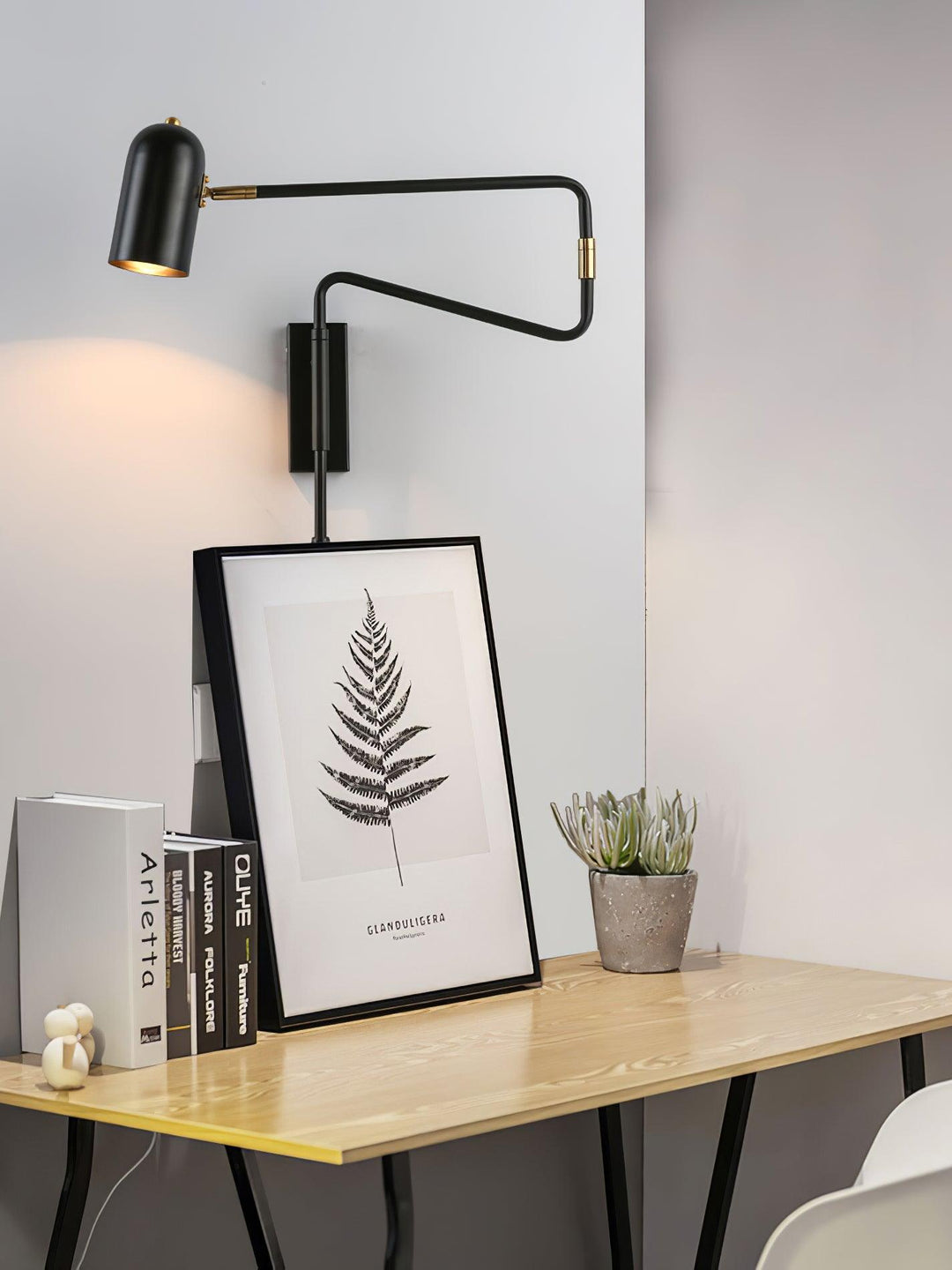 Justerbar Arm Lampa för Väggläsning