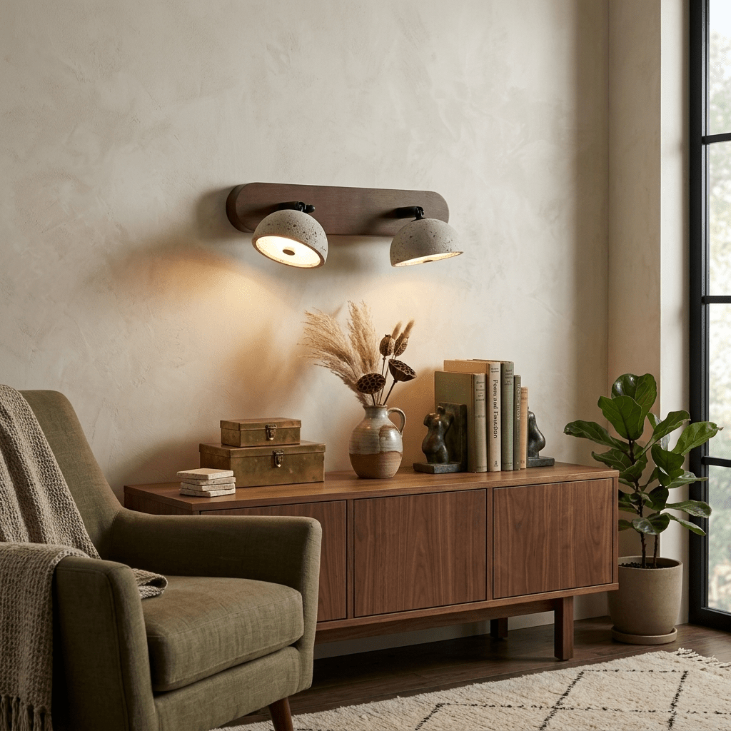 Justerbar Travertin Kuppel Vanity Light