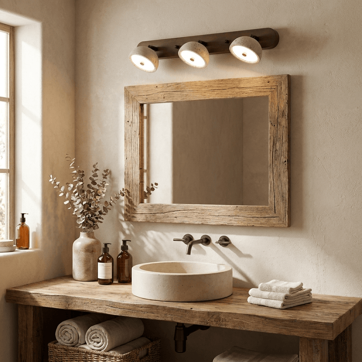 Justerbar Travertin Kuppel Vanity Light