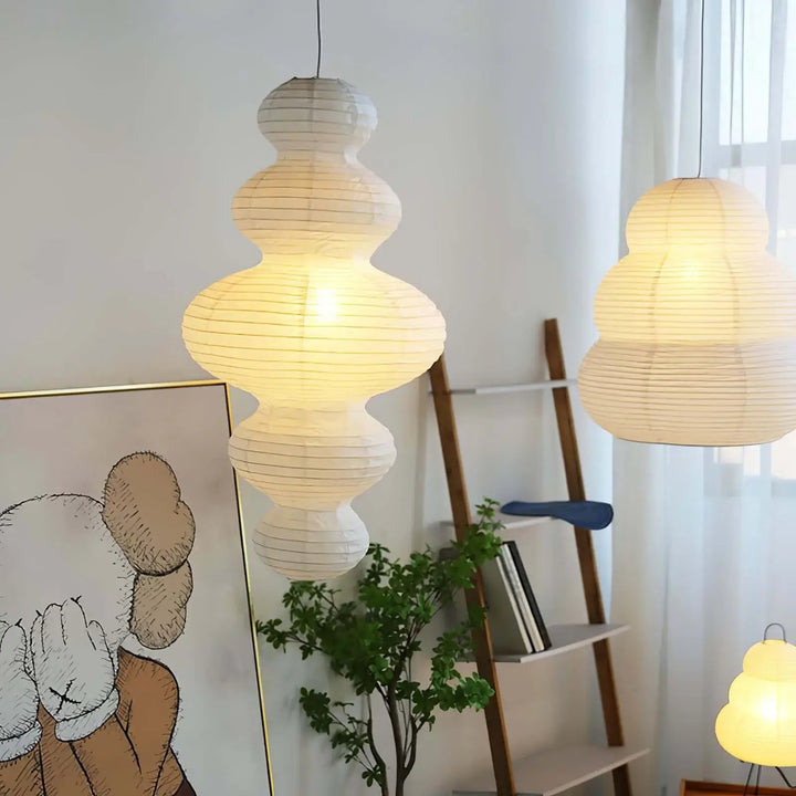 Kozo Papper Metall Pendellampa