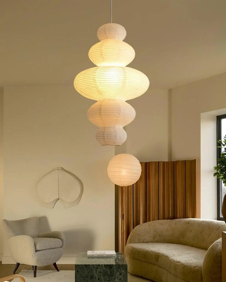 Kozo Papper Metall Pendellampa