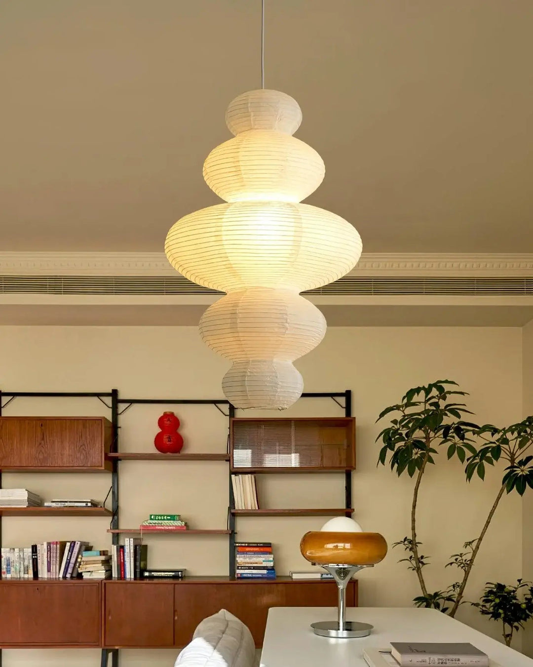 Kozo Papper Metall Pendellampa