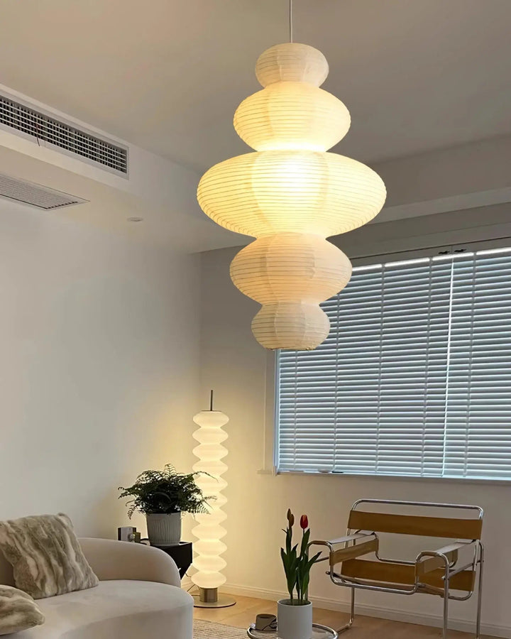 Kozo Papper Metall Pendellampa