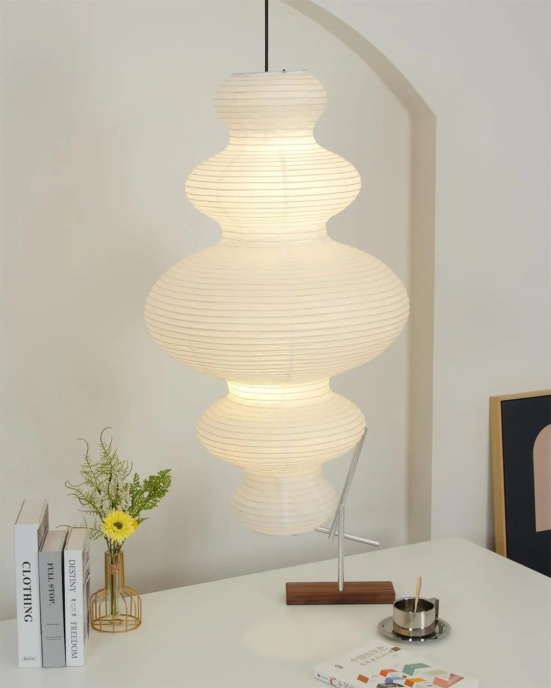 Kozo Papper Metall Pendellampa
