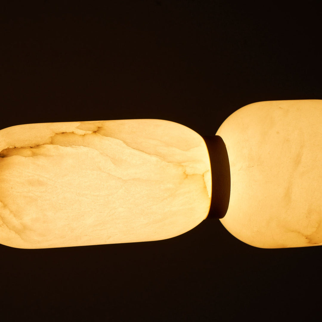 Alabaster Pebble Linear Chandelier