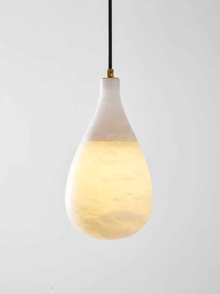 Alabaster Droppformad Pendellampa