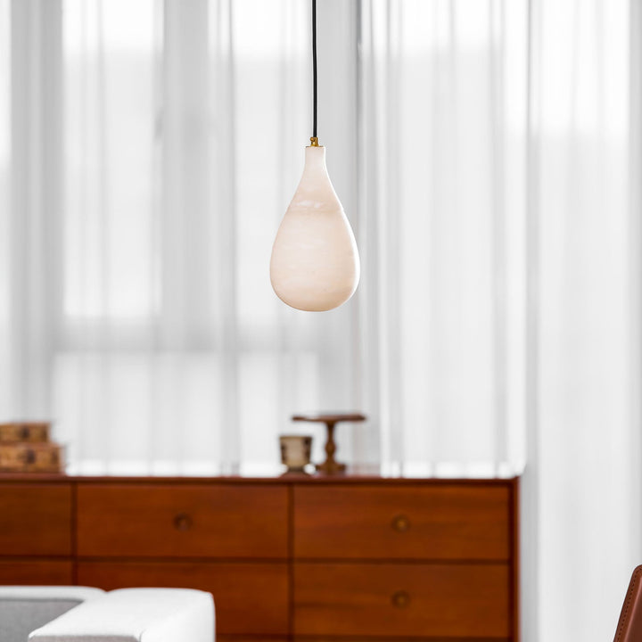 Alabaster Droppformad Pendellampa