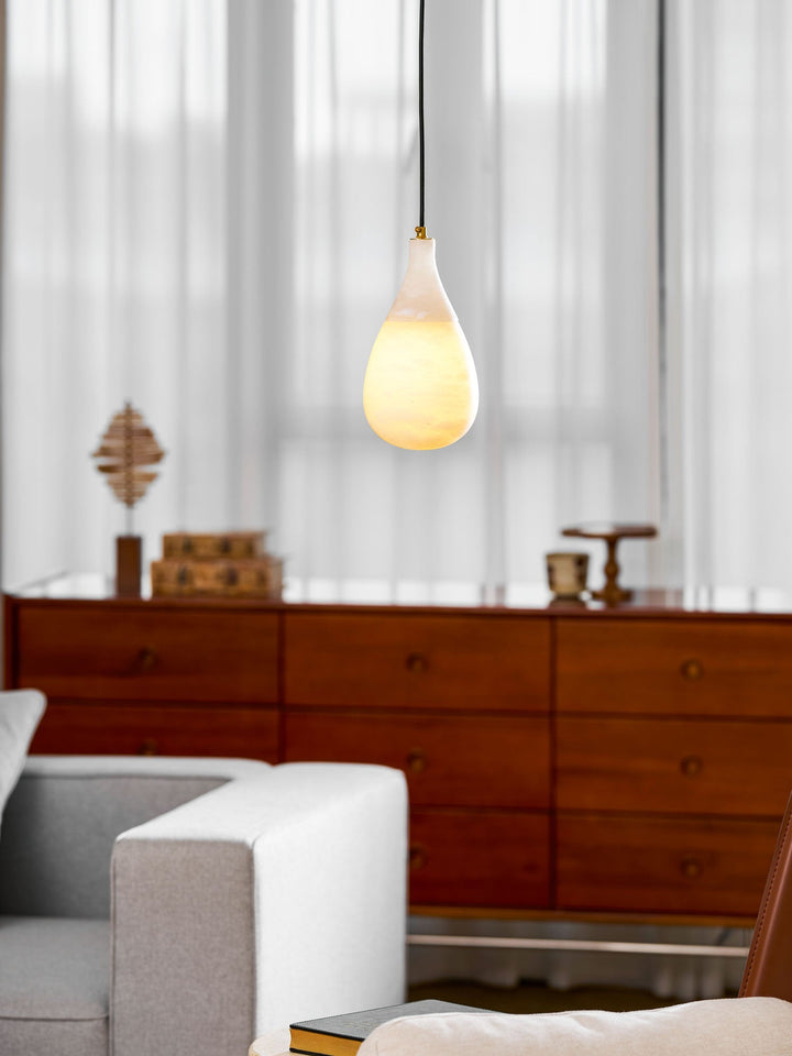 Alabaster Droppformad Pendellampa