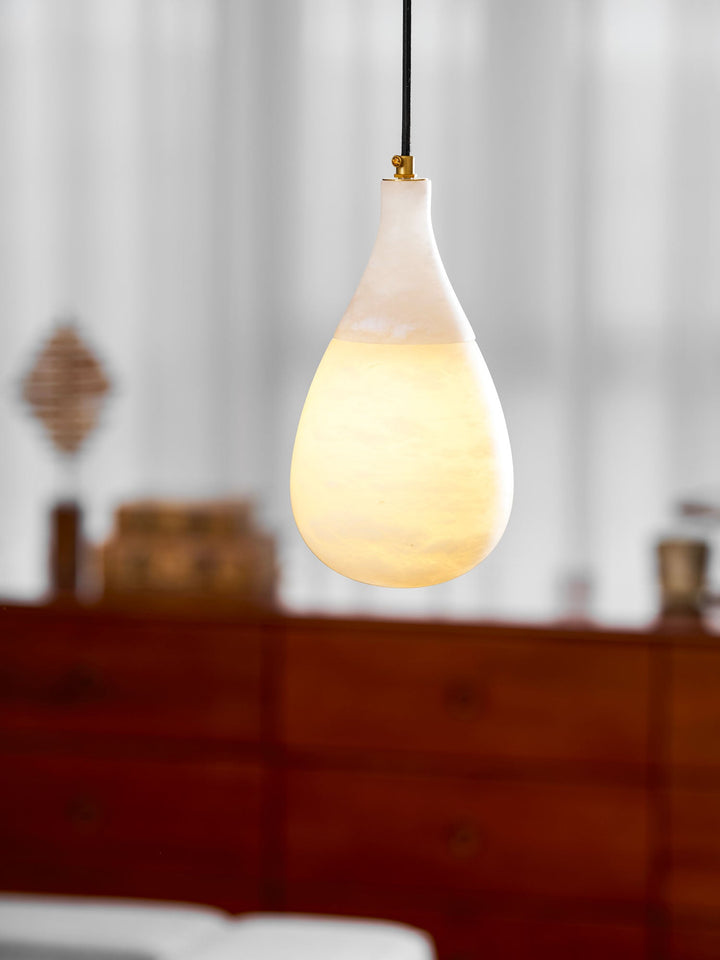 Alabaster Droppformad Pendellampa