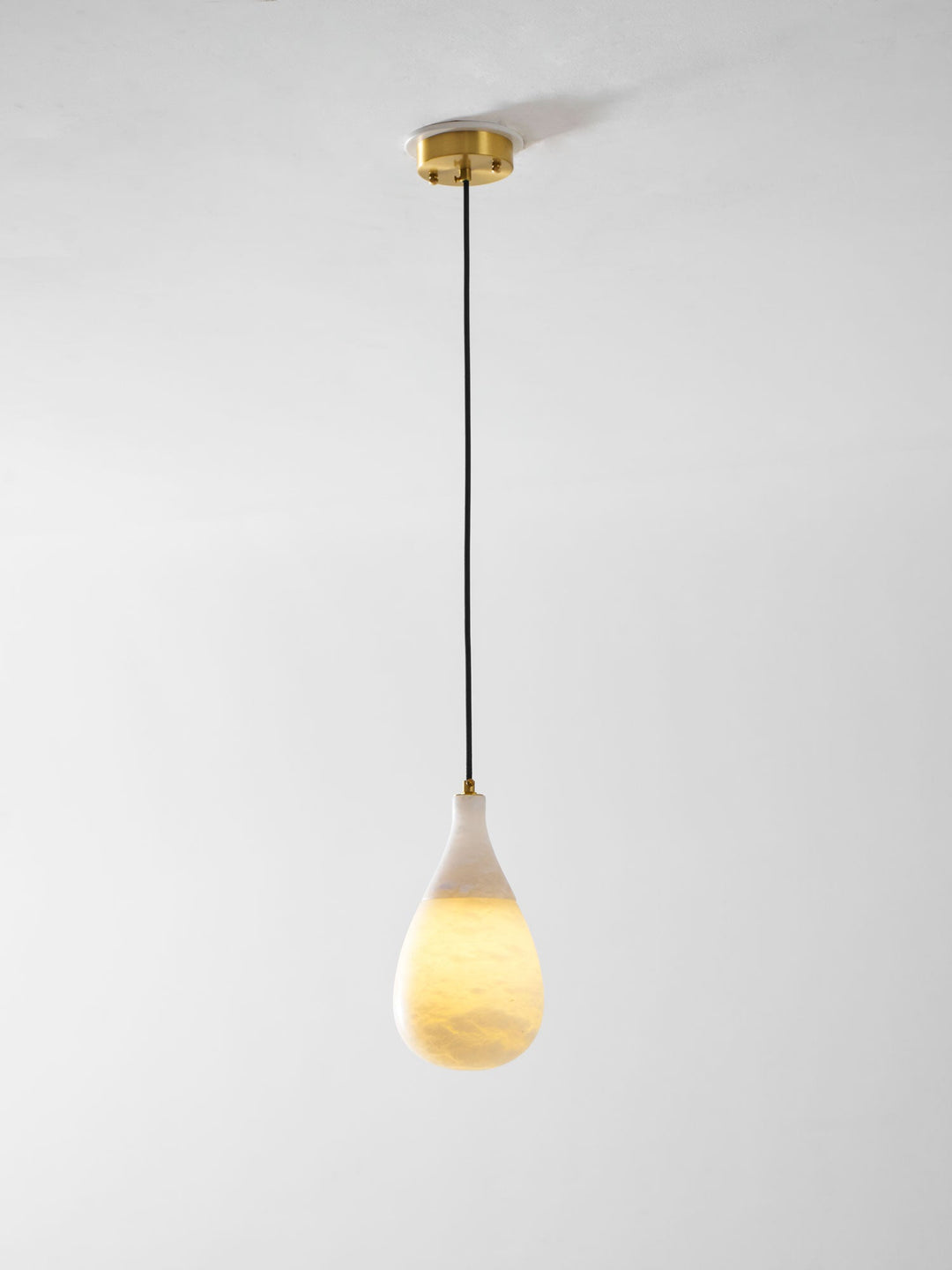 Alabaster Droppformad Pendellampa