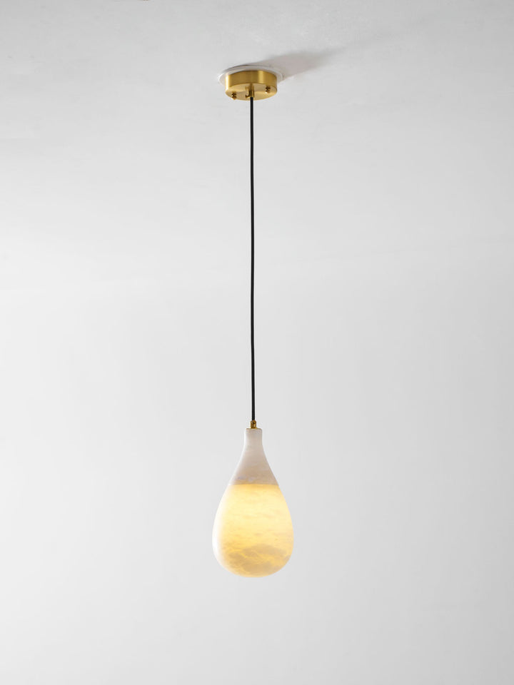 Alabaster Droppformad Pendellampa