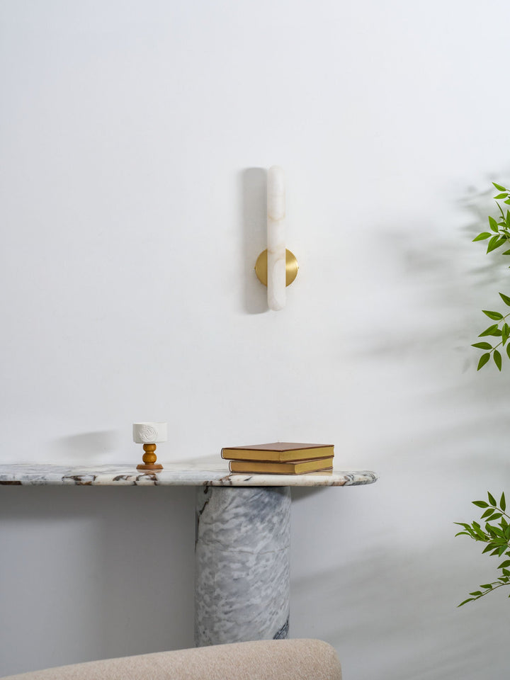 Alabaster Stång Vägglampa
