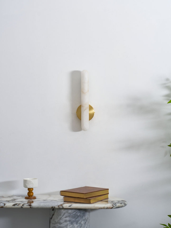 Alabaster Stång Vägglampa