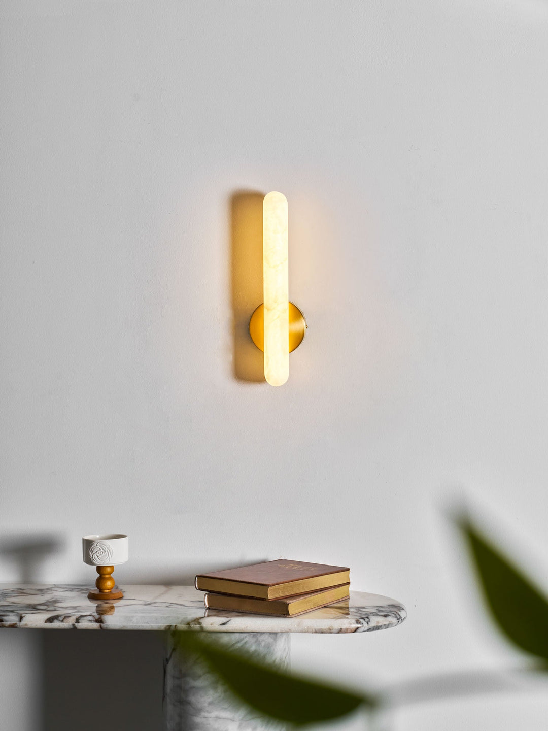Alabaster Stång Vägglampa