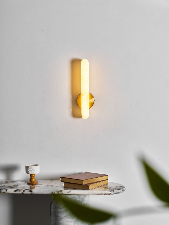 Alabaster Stång Vägglampa