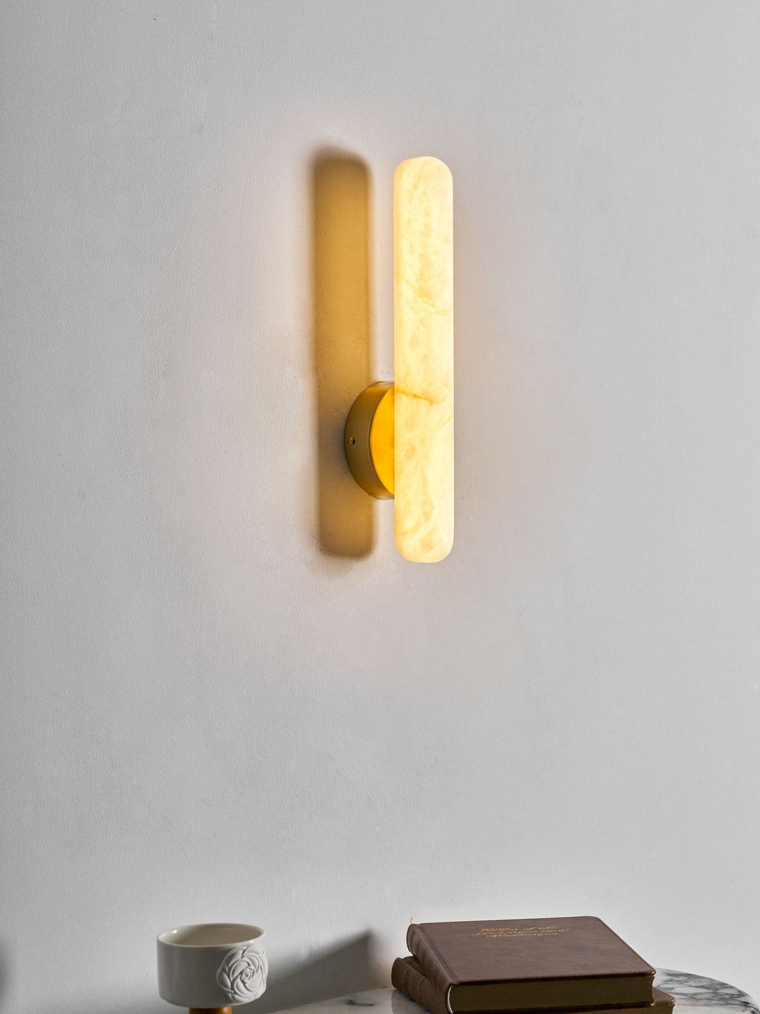 Alabaster Stång Vägglampa
