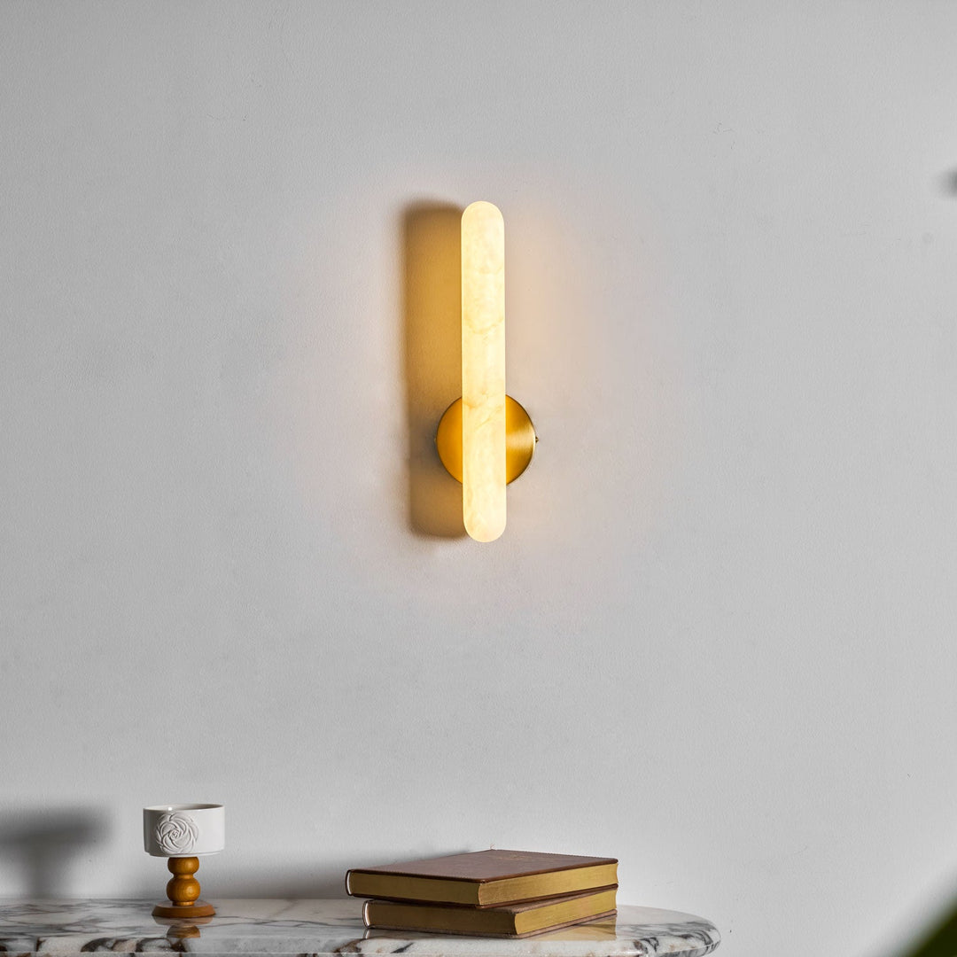 Alabaster Stång Vägglampa