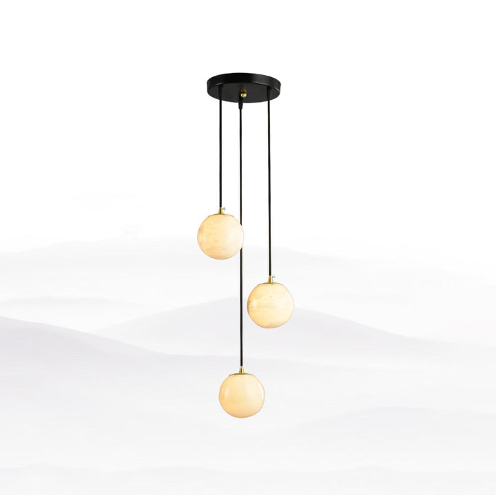 Alabaster Bollar Kluster Kandelaber
