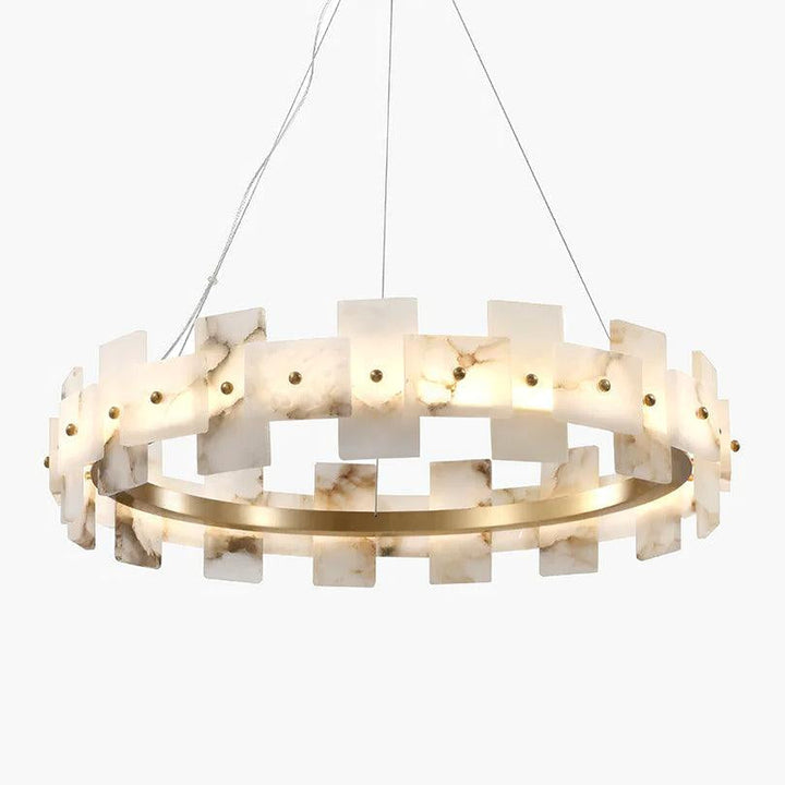 Alabaster Halo Kandelaber