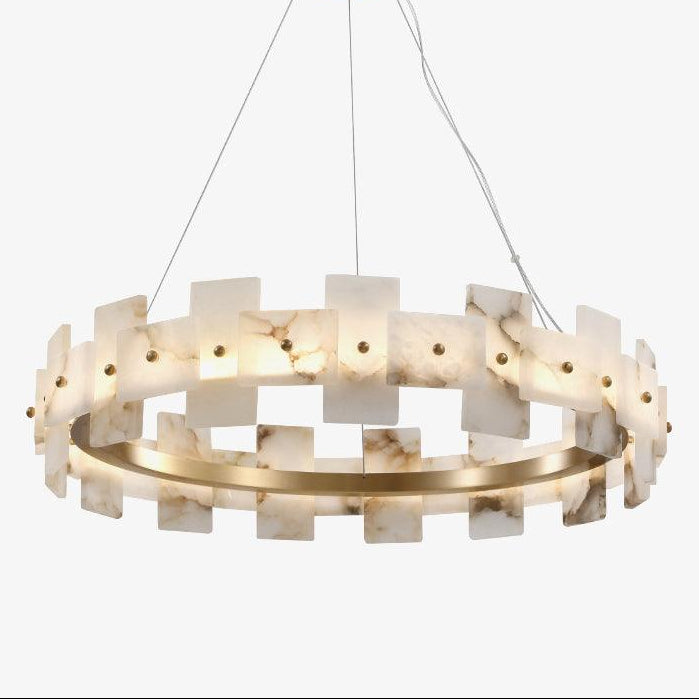 Alabaster Halo Kandelaber
