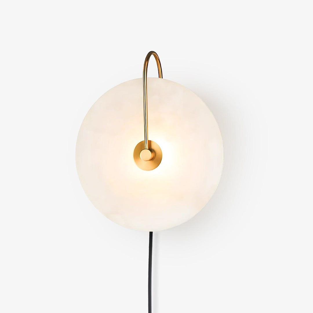 Alabaster LED Vägglampa med Stickkontakt