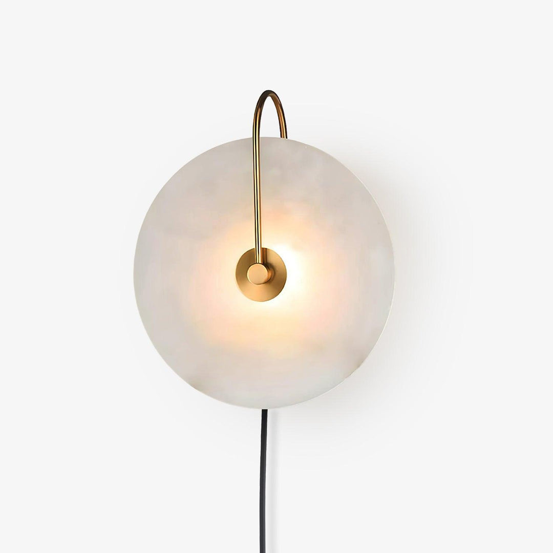 Alabaster LED Vägglampa med Stickkontakt
