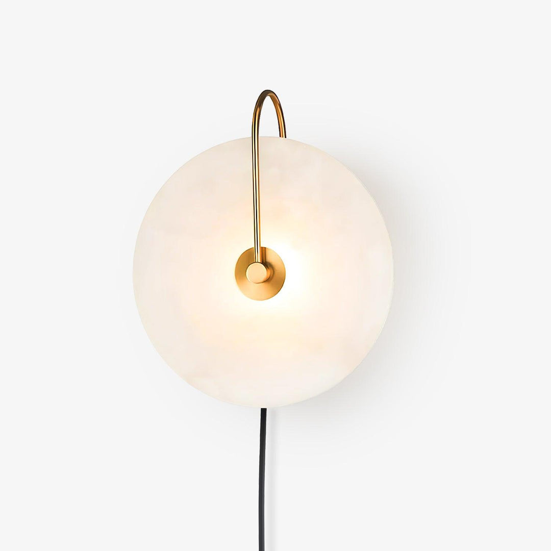 Alabaster LED Vägglampa med Stickkontakt