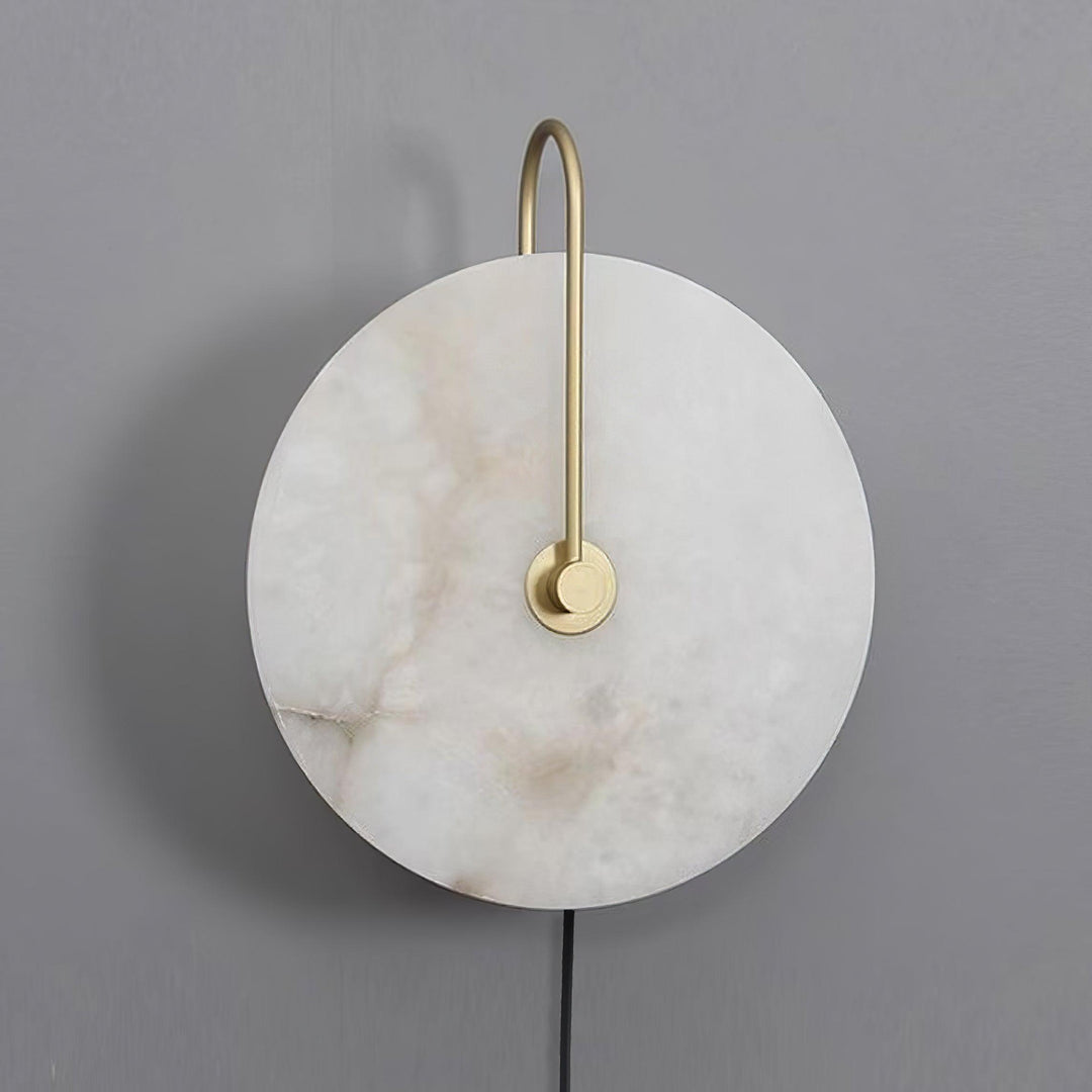 Alabaster LED Vägglampa med Stickkontakt