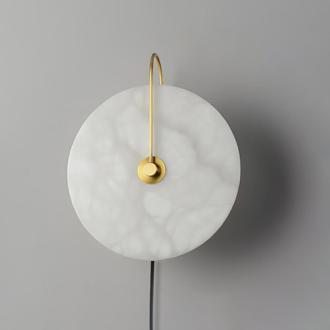 Alabaster LED Vägglampa med Stickkontakt