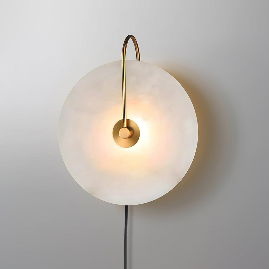Alabaster LED Vägglampa med Stickkontakt