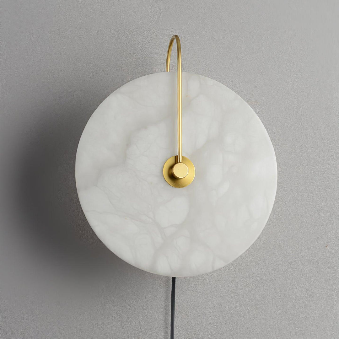Alabaster LED Vägglampa med Stickkontakt