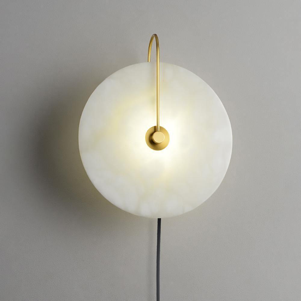 Alabaster LED Vägglampa med Stickkontakt