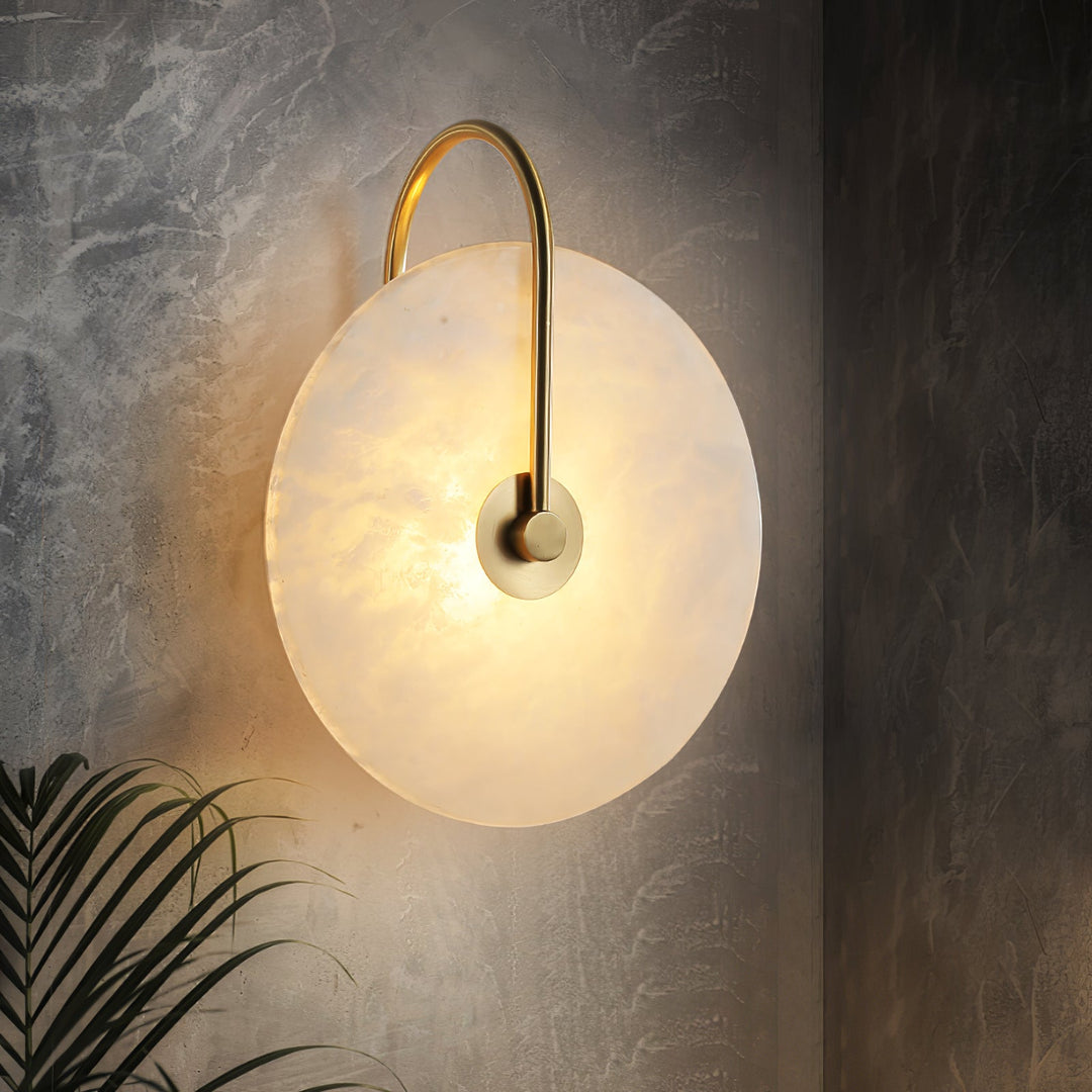 Alabaster LED Vägglampa med Stickkontakt