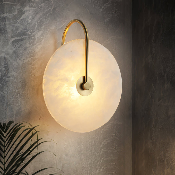 Alabaster LED Vägglampa med Stickkontakt