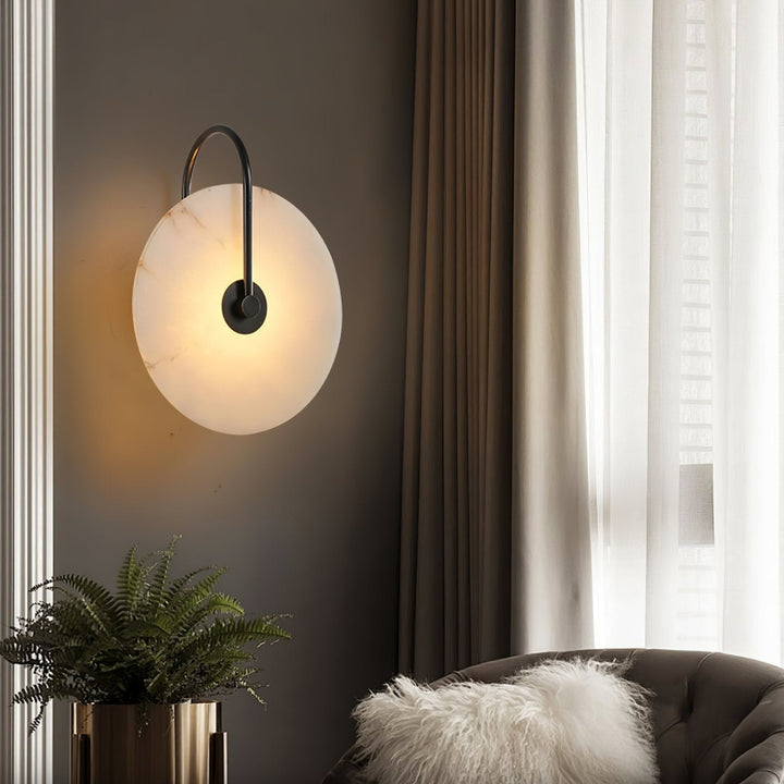 Alabaster LED Vägglampa med Stickkontakt