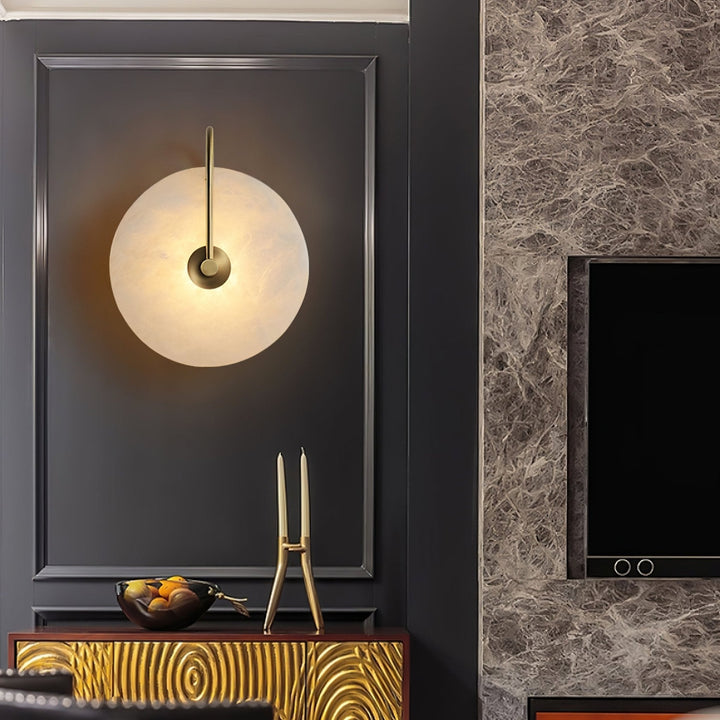 Alabaster LED Vägglampa med Stickkontakt