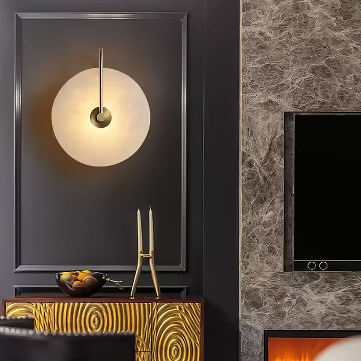 Alabaster LED Vägglampa med Stickkontakt