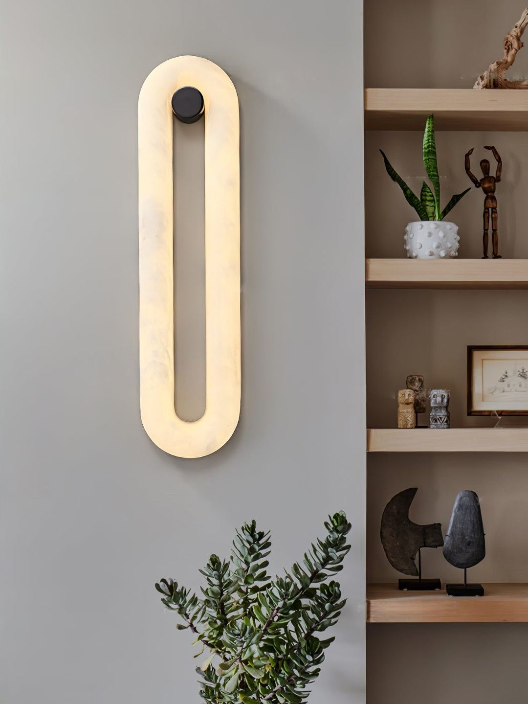 Alabaster Kapsel Vägglampa