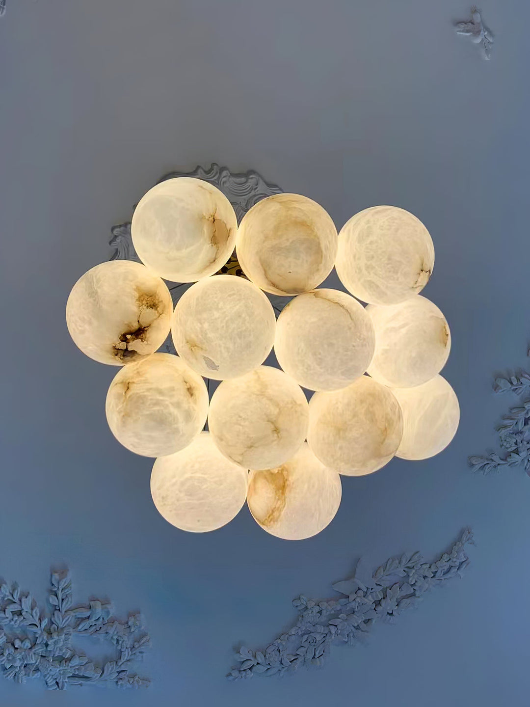 Alabaster Bollar Kandelaber