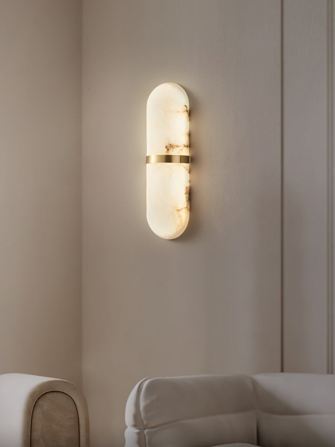 Alabaster Pill Vägglampa