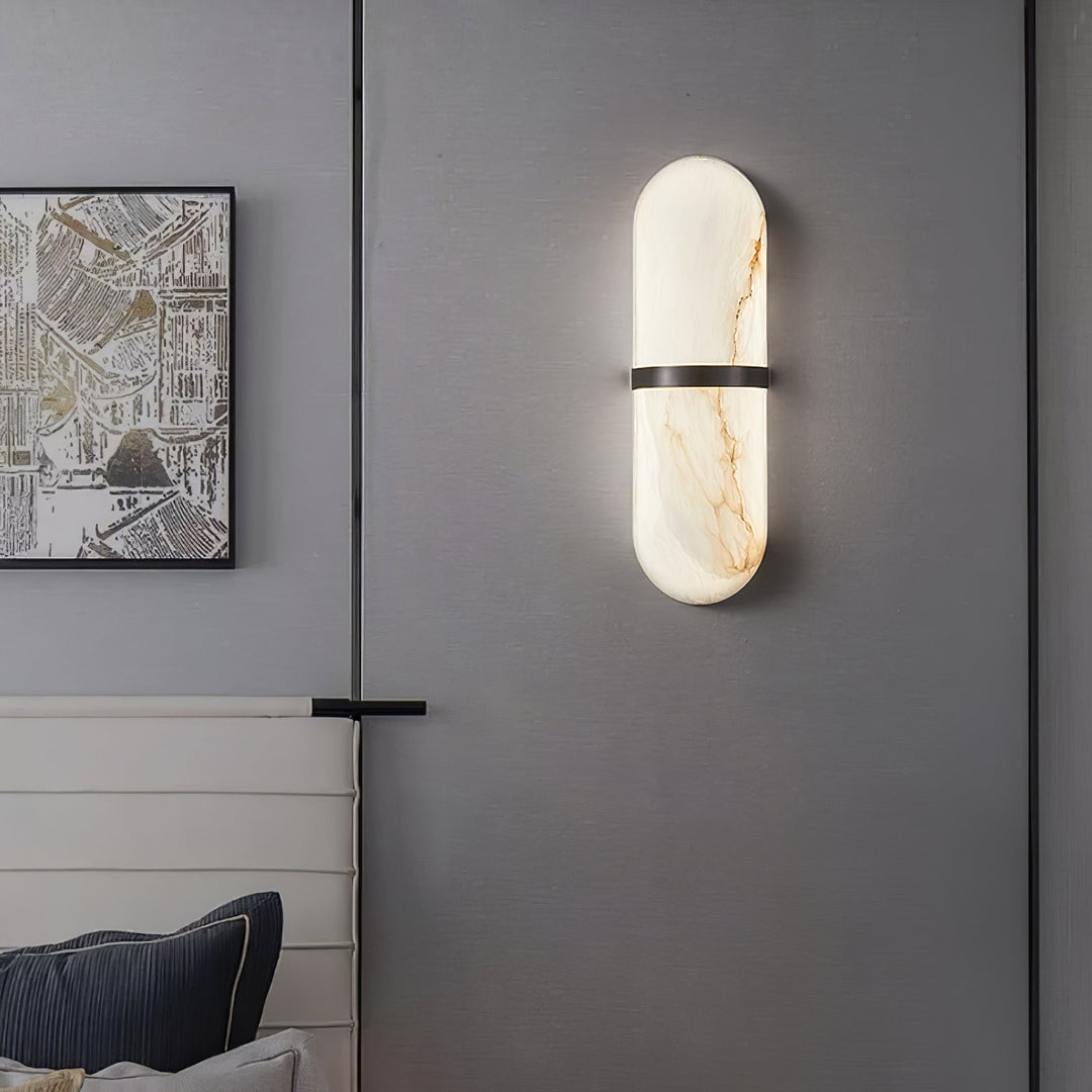 Alabaster Pill Vägglampa