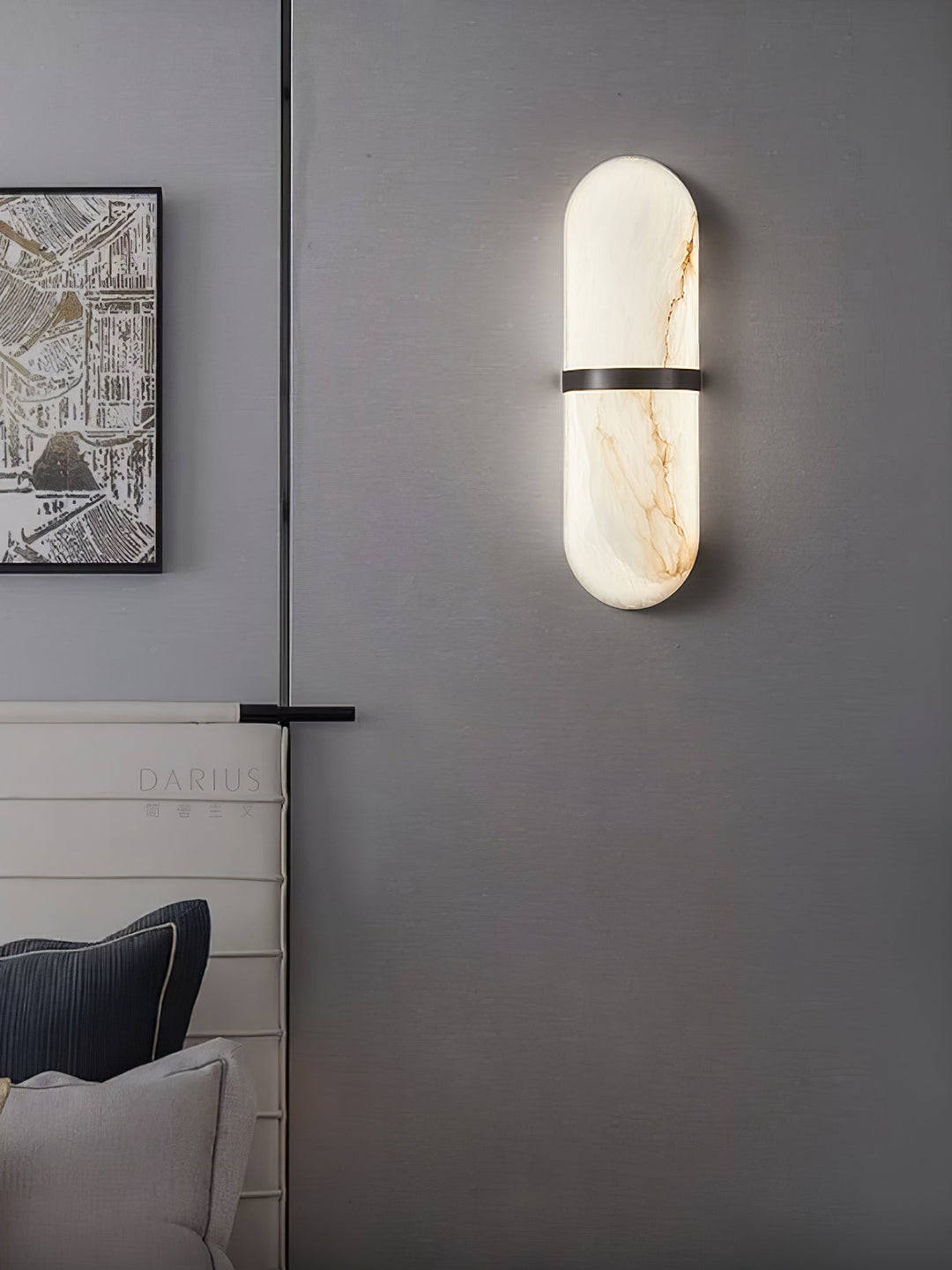 Alabaster Pill Vägglampa