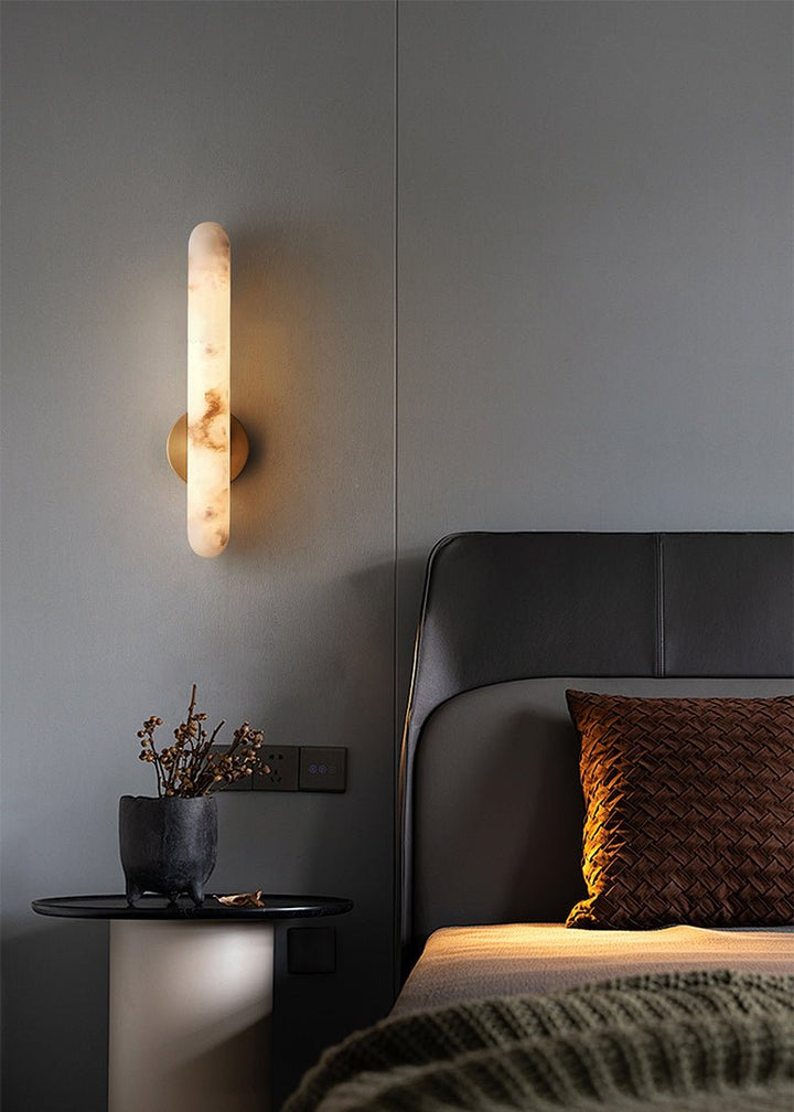 Alabaster Stång Vägglampa