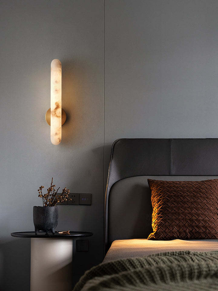 Alabaster Stång Vägglampa